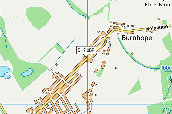 DH7 0BP map - OS VectorMap District (Ordnance Survey)