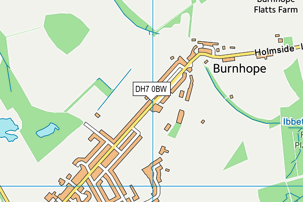 DH7 0BW map - OS VectorMap District (Ordnance Survey)