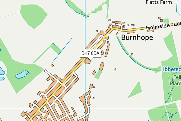 DH7 0DA map - OS VectorMap District (Ordnance Survey)