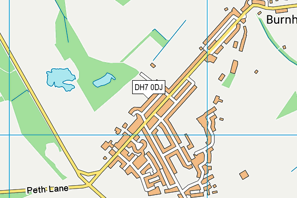 DH7 0DJ map - OS VectorMap District (Ordnance Survey)