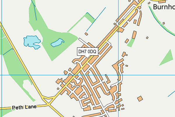 DH7 0DQ map - OS VectorMap District (Ordnance Survey)