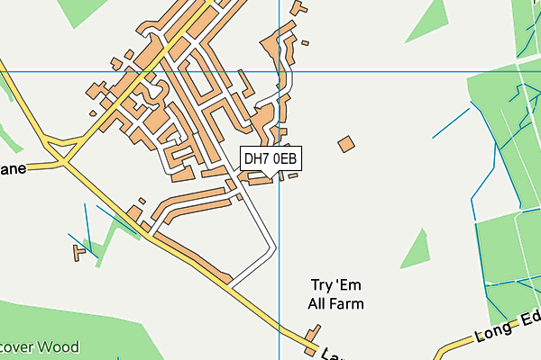 DH7 0EB map - OS VectorMap District (Ordnance Survey)