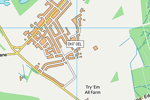 DH7 0EL map - OS VectorMap District (Ordnance Survey)