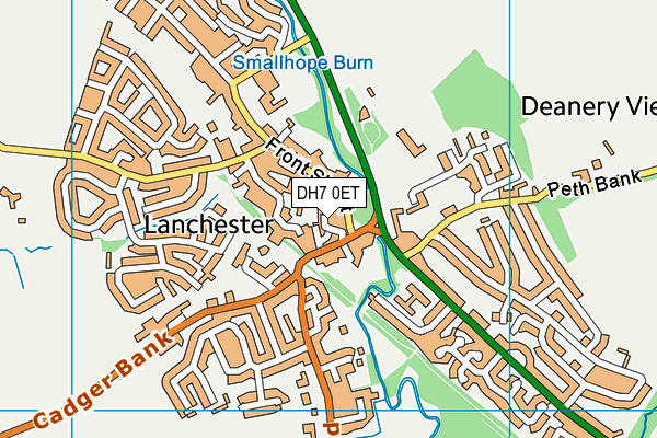 DH7 0ET map - OS VectorMap District (Ordnance Survey)