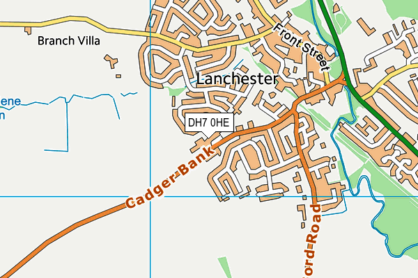 DH7 0HE map - OS VectorMap District (Ordnance Survey)
