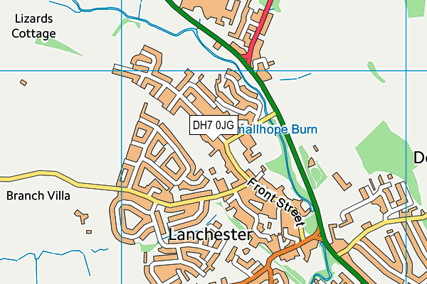 All Saints' Catholic Primary School, Lanchester map (DH7 0JG) - OS VectorMap District (Ordnance Survey)