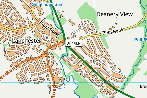 DH7 0LN map - OS VectorMap District (Ordnance Survey)