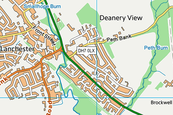 DH7 0LX map - OS VectorMap District (Ordnance Survey)