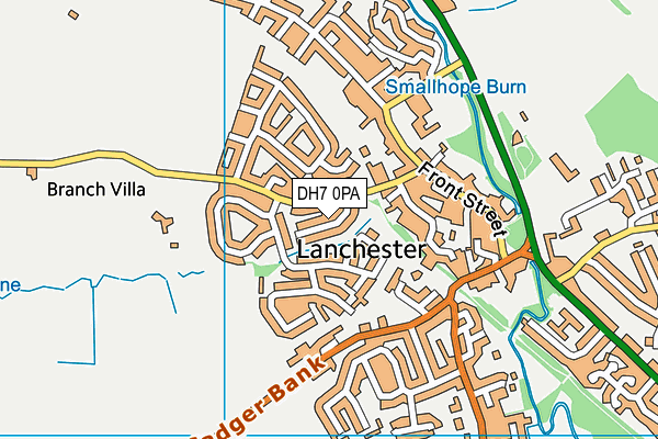 DH7 0PA map - OS VectorMap District (Ordnance Survey)