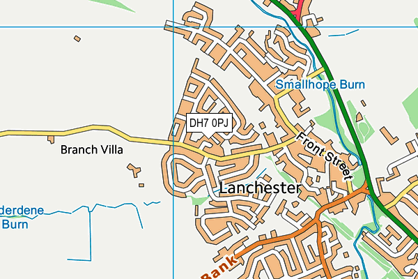 DH7 0PJ map - OS VectorMap District (Ordnance Survey)