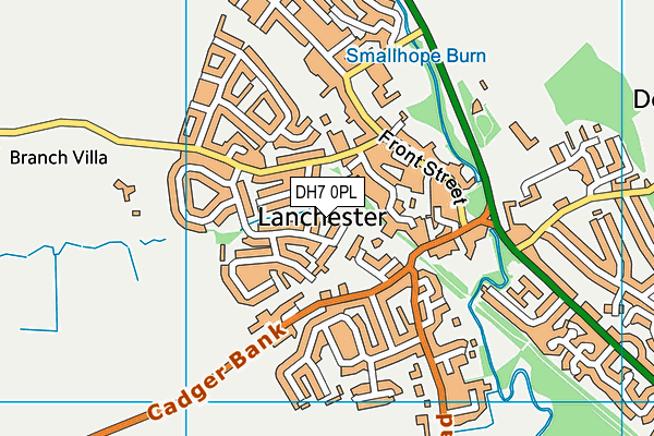 DH7 0PL map - OS VectorMap District (Ordnance Survey)