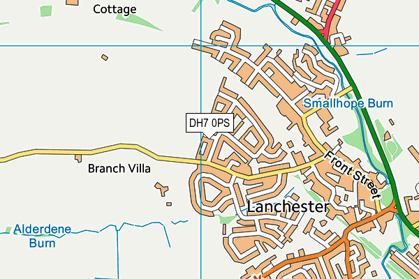 DH7 0PS map - OS VectorMap District (Ordnance Survey)