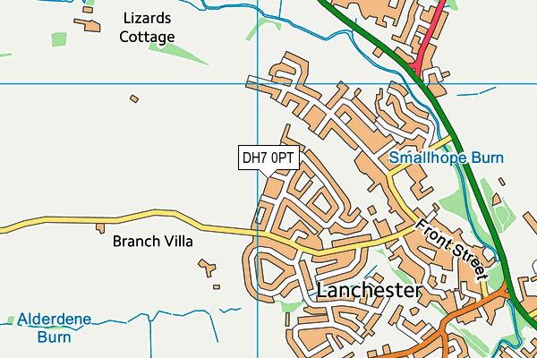 DH7 0PT map - OS VectorMap District (Ordnance Survey)