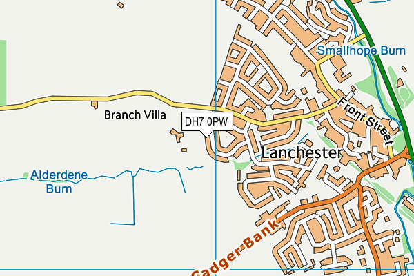 DH7 0PW map - OS VectorMap District (Ordnance Survey)