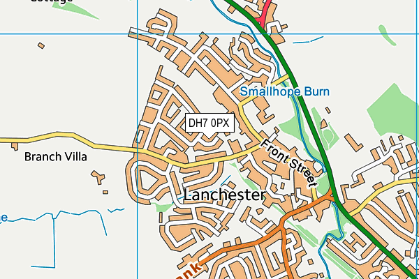 DH7 0PX map - OS VectorMap District (Ordnance Survey)