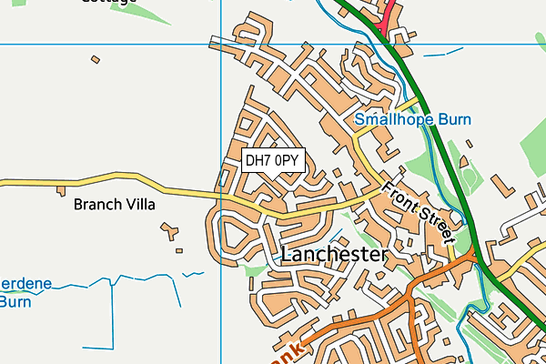 DH7 0PY map - OS VectorMap District (Ordnance Survey)