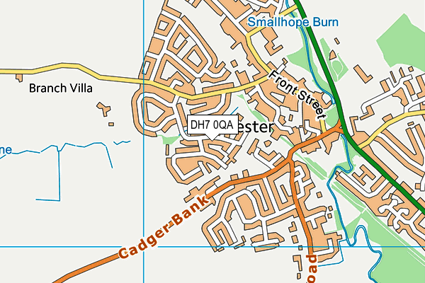 DH7 0QA map - OS VectorMap District (Ordnance Survey)