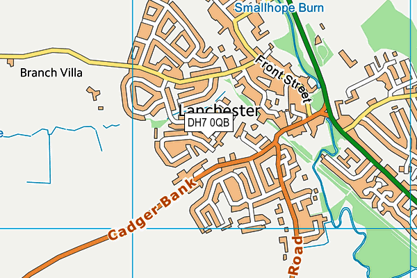 DH7 0QB map - OS VectorMap District (Ordnance Survey)