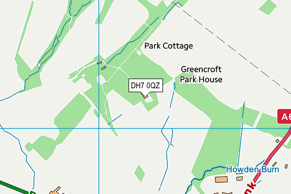 DH7 0QZ map - OS VectorMap District (Ordnance Survey)