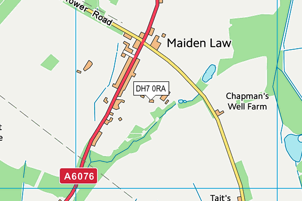 DH7 0RA map - OS VectorMap District (Ordnance Survey)