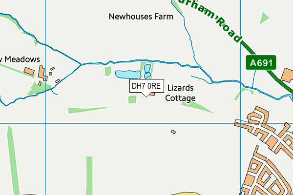 DH7 0RE map - OS VectorMap District (Ordnance Survey)