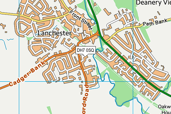 DH7 0SQ map - OS VectorMap District (Ordnance Survey)