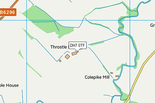 DH7 0TF map - OS VectorMap District (Ordnance Survey)