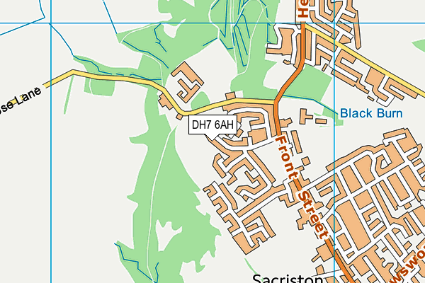DH7 6AH map - OS VectorMap District (Ordnance Survey)