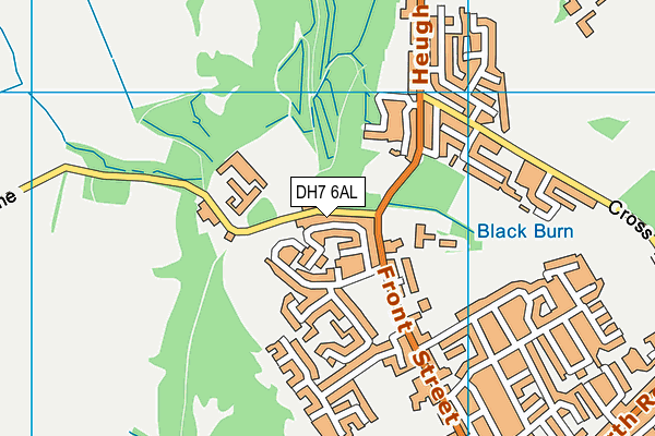 DH7 6AL map - OS VectorMap District (Ordnance Survey)