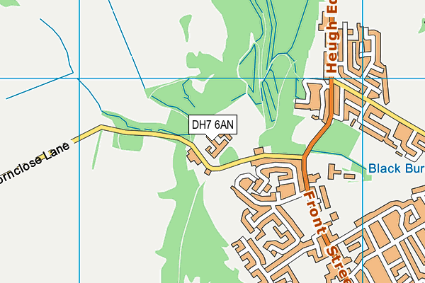 DH7 6AN map - OS VectorMap District (Ordnance Survey)
