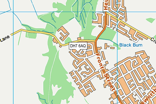 DH7 6AQ map - OS VectorMap District (Ordnance Survey)