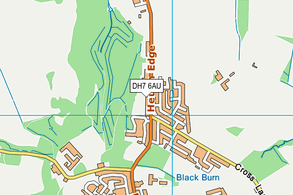 DH7 6AU map - OS VectorMap District (Ordnance Survey)