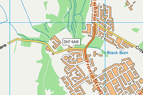 DH7 6AW map - OS VectorMap District (Ordnance Survey)