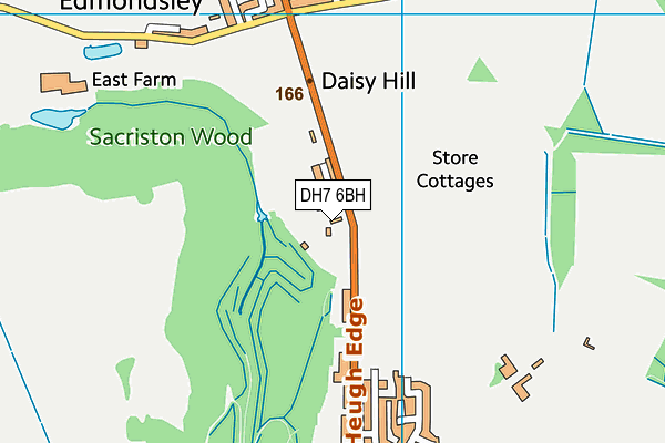 DH7 6BH map - OS VectorMap District (Ordnance Survey)