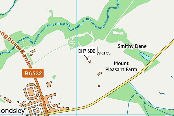 DH7 6DB map - OS VectorMap District (Ordnance Survey)