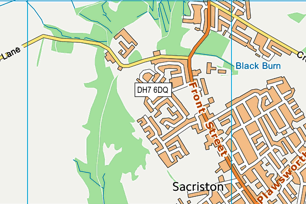 DH7 6DQ map - OS VectorMap District (Ordnance Survey)