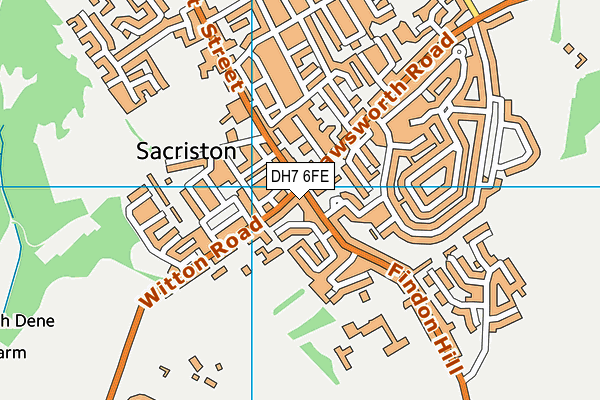 DH7 6FE map - OS VectorMap District (Ordnance Survey)