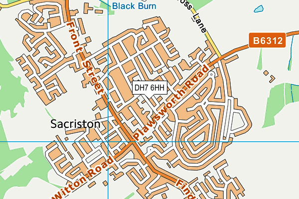 DH7 6HH map - OS VectorMap District (Ordnance Survey)