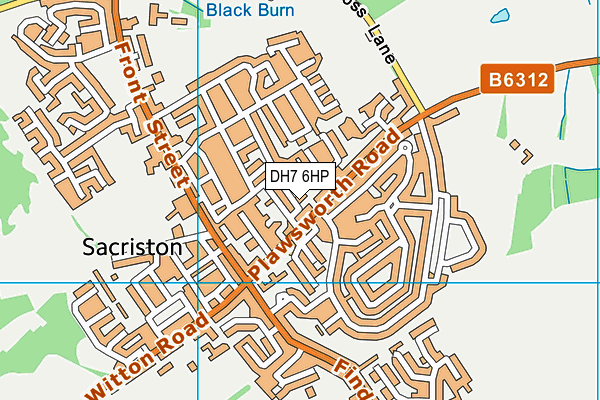 DH7 6HP map - OS VectorMap District (Ordnance Survey)