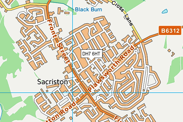 DH7 6HT map - OS VectorMap District (Ordnance Survey)