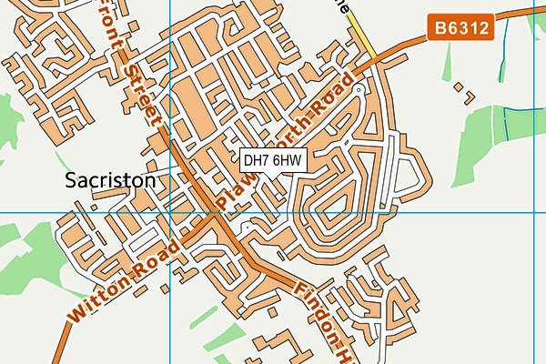 DH7 6HW map - OS VectorMap District (Ordnance Survey)