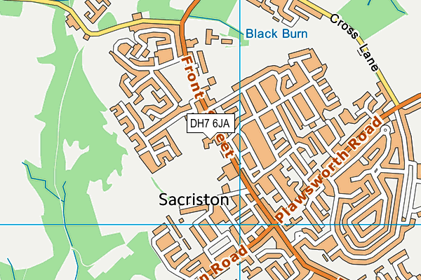 DH7 6JA map - OS VectorMap District (Ordnance Survey)