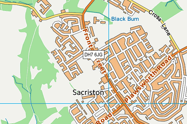 DH7 6JG map - OS VectorMap District (Ordnance Survey)