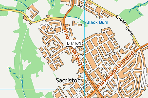 DH7 6JN map - OS VectorMap District (Ordnance Survey)