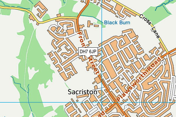 DH7 6JP map - OS VectorMap District (Ordnance Survey)
