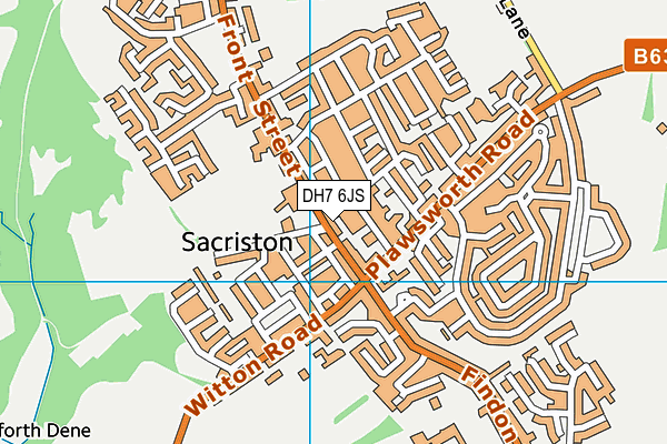 DH7 6JS map - OS VectorMap District (Ordnance Survey)