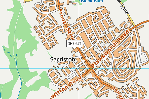 DH7 6JT map - OS VectorMap District (Ordnance Survey)