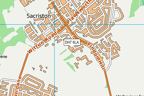 DH7 6LA map - OS VectorMap District (Ordnance Survey)
