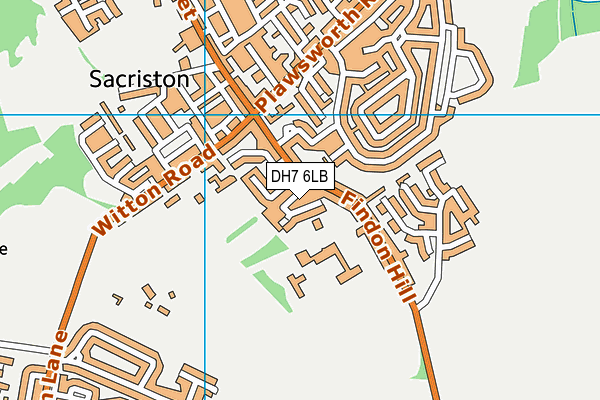 DH7 6LB map - OS VectorMap District (Ordnance Survey)