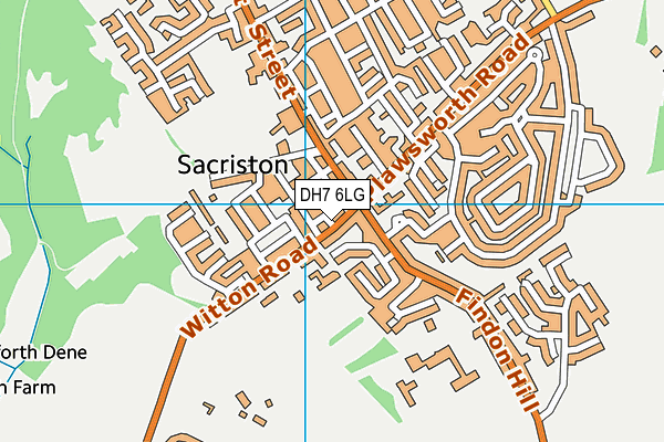 DH7 6LG map - OS VectorMap District (Ordnance Survey)